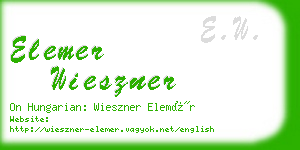 elemer wieszner business card